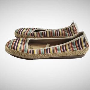 A2 By Aerosoles Stitch N Turn Rock Solid Stripe Espadrilles Size 7.5M